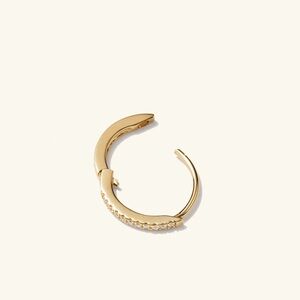 Mejuri 14k Gold Pave Diamond Hoop Earring